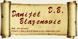 Danijel Blaženović vizit kartica